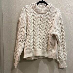 H&M Cream Cable Knit Sweater
